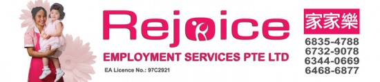 Maid agency: REJOICE EMPLOYMENT SERVICES PTE. LTD.