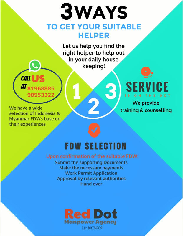 Red Dot Maid Agency Banner